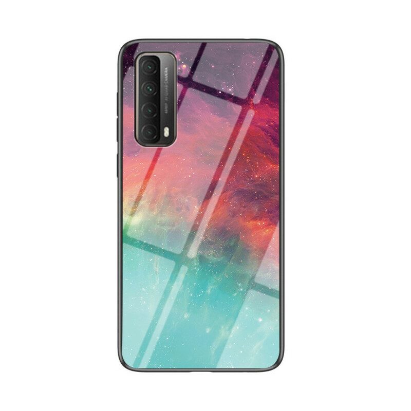 Hoesje voor Huawei P Smart 2021 Premium Kleuren Gehard Glas