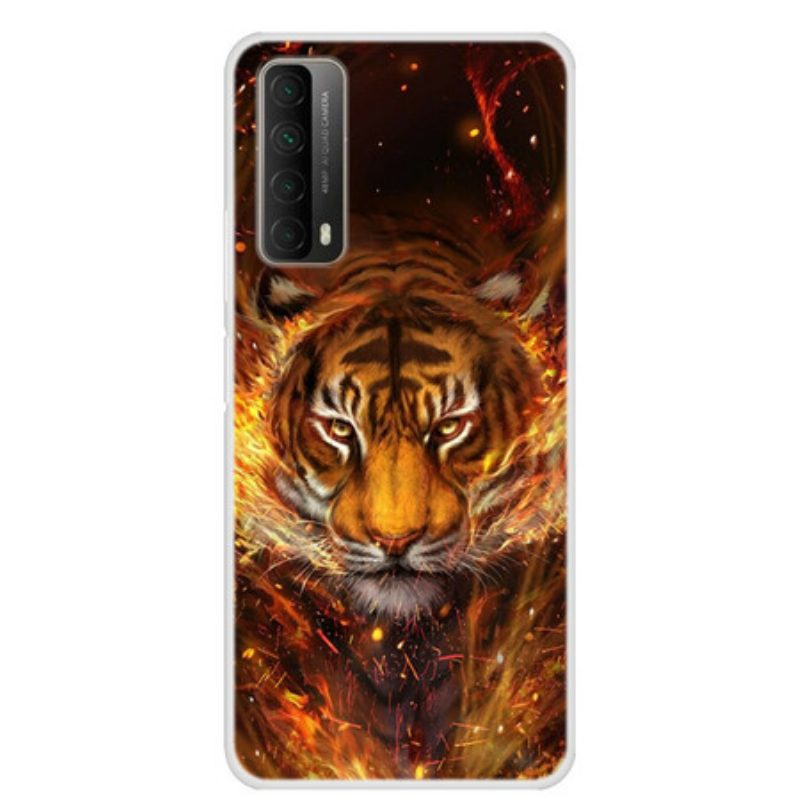 Hoesje voor Huawei P Smart 2021 Vuur Tijger