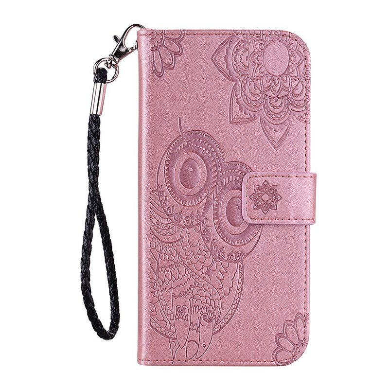 Folio-hoesje voor Huawei Y6p Uil Mandala En Charme