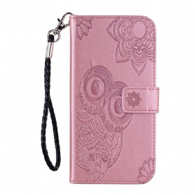 Folio-hoesje voor Huawei Y6p Uil Mandala En Charme