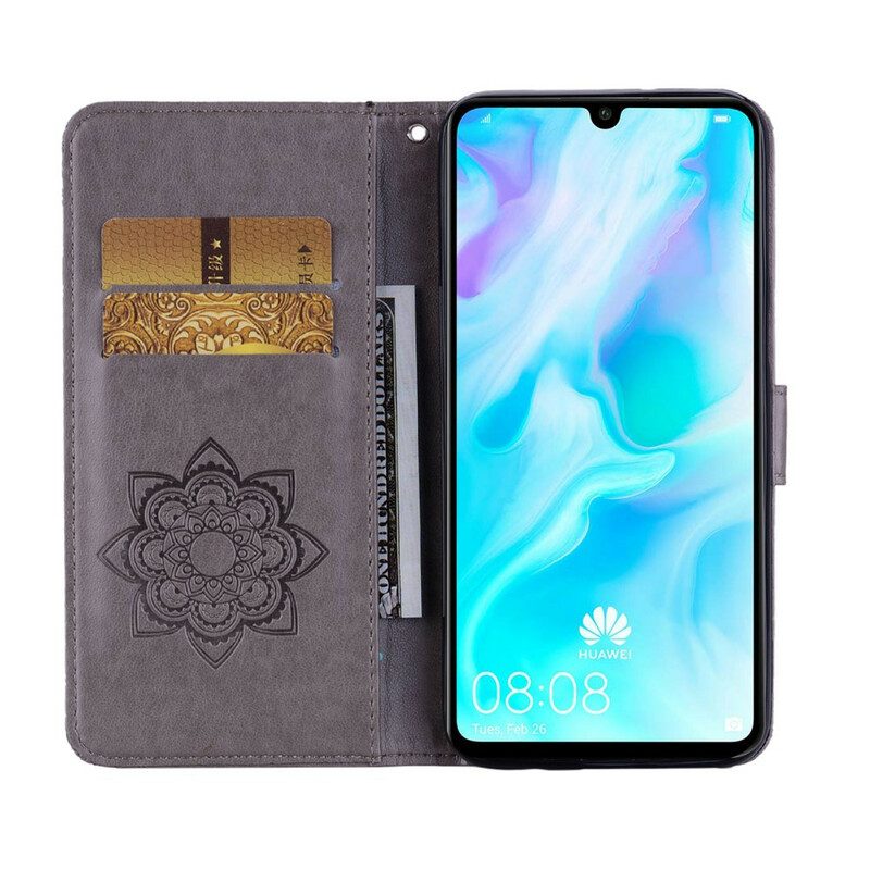 Folio-hoesje voor Huawei Y6p Uil Mandala En Charme