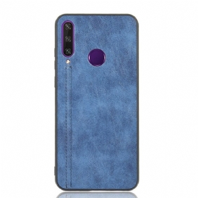 Hoesje voor Huawei Y6p Couture-leereffect