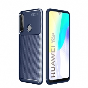 Hoesje voor Huawei Y6p Flexibele Koolstofvezeltextuur