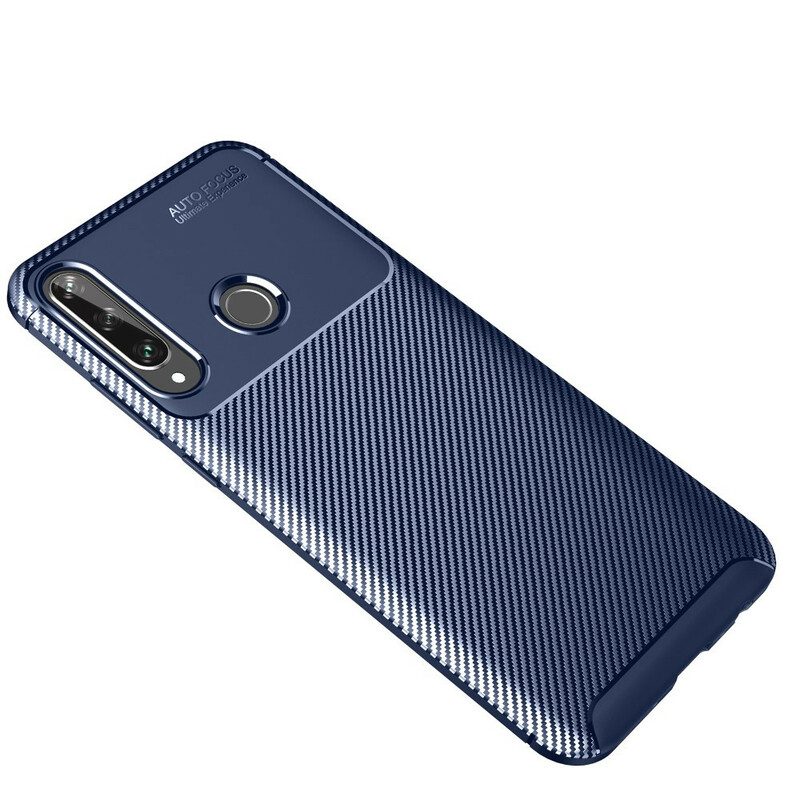 Hoesje voor Huawei Y6p Flexibele Koolstofvezeltextuur