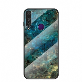 Hoesje voor Huawei Y6p Marmeren Kleuren Gehard Glas