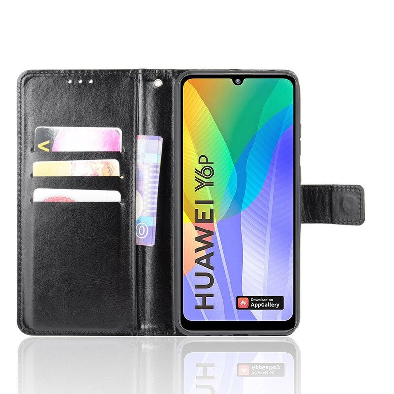 Leren Hoesje voor Huawei Y6p Flitsend Kunstleer