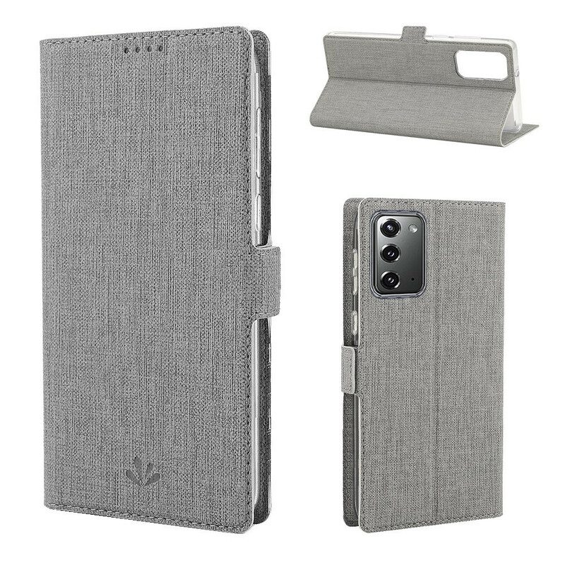 Bescherming Hoesje voor Samsung Galaxy Note 20 Folio-hoesje Getextureerde Vili Dmx