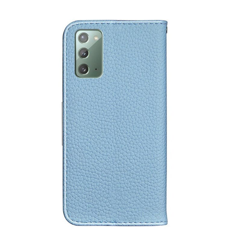 Bescherming Hoesje voor Samsung Galaxy Note 20 Folio-hoesje Imitatieleer Litchi Ultra Chic