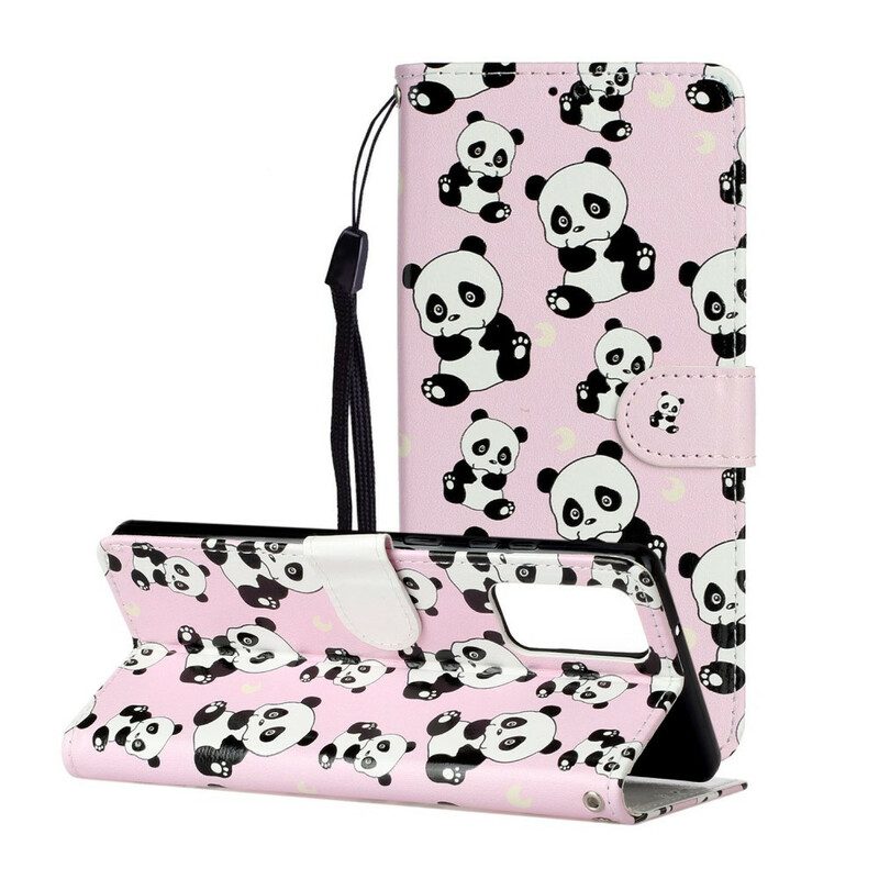 Flip Case voor Samsung Galaxy Note 20 Welke Panda's