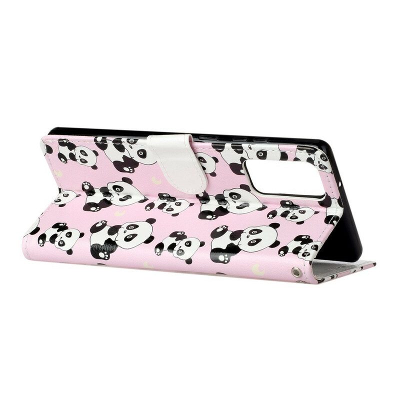 Flip Case voor Samsung Galaxy Note 20 Welke Panda's