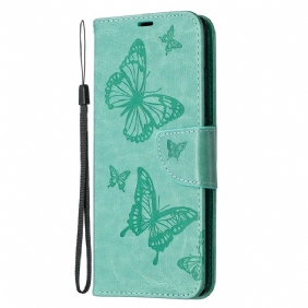 Folio-hoesje voor Samsung Galaxy Note 20 Flip Case Vlinders En Schuine Klep