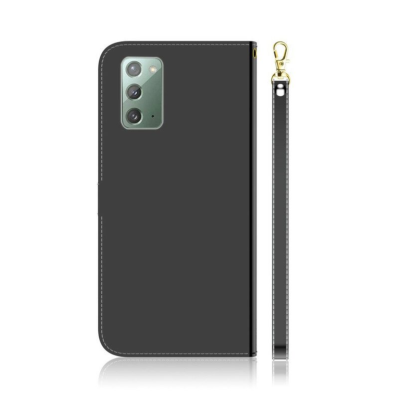 Folio-hoesje voor Samsung Galaxy Note 20 Spiegelhoes Van Imitatieleer