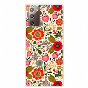 Hoesje voor Samsung Galaxy Note 20 Bloemen Tapijt