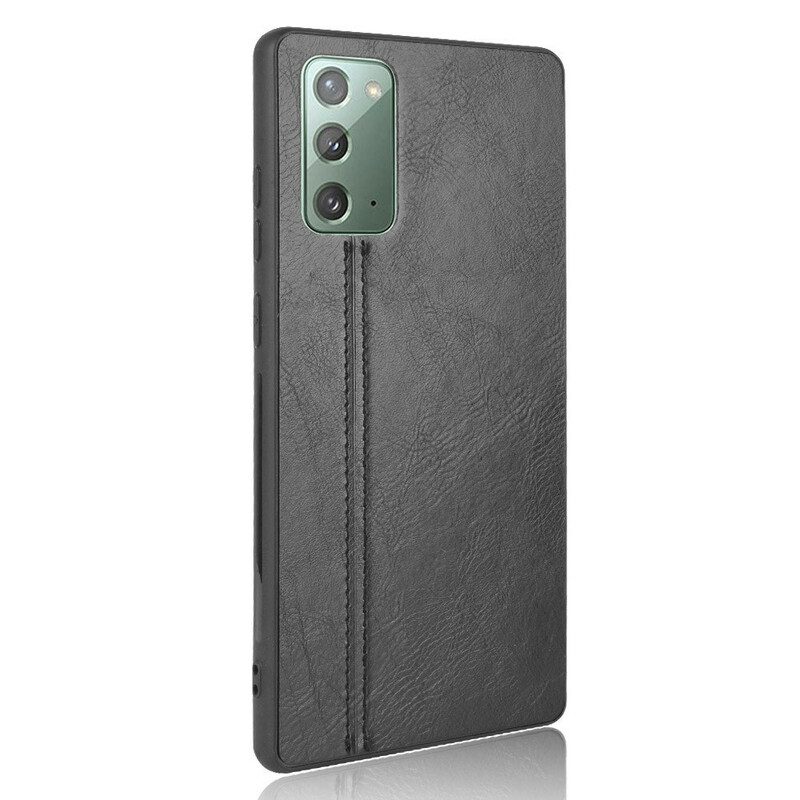 Hoesje voor Samsung Galaxy Note 20 Couture-leereffect