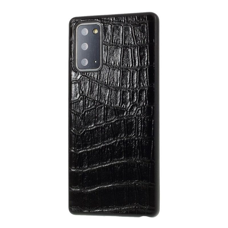 Hoesje voor Samsung Galaxy Note 20 Echt Leer Met Krokodiltextuur