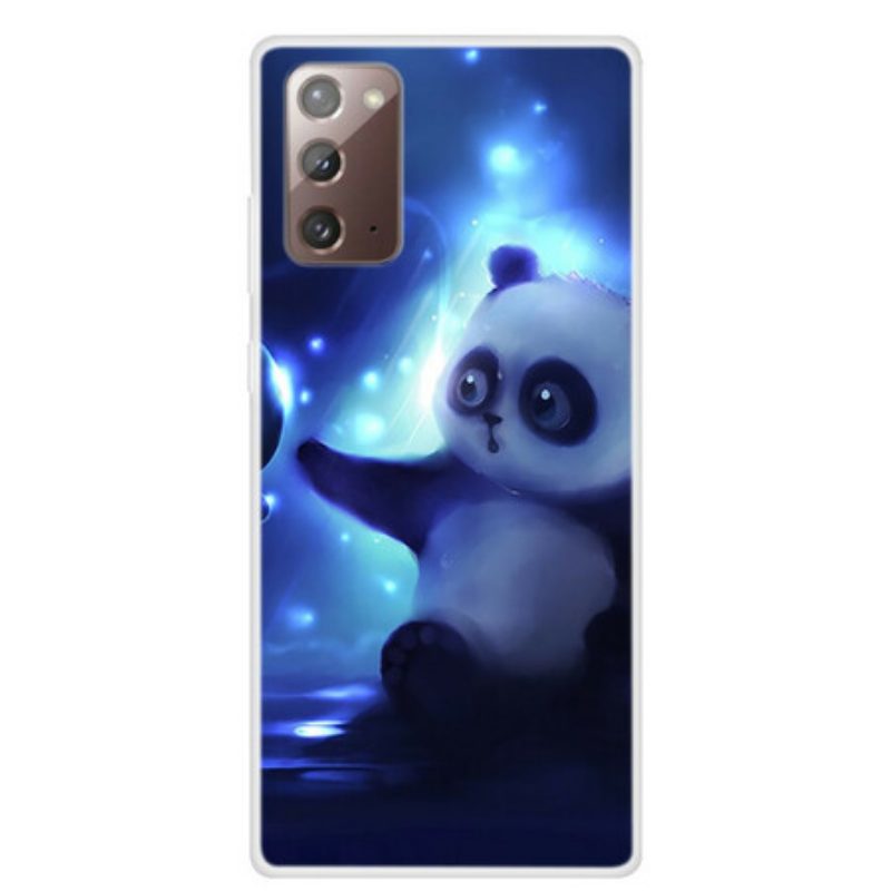 Hoesje voor Samsung Galaxy Note 20 Panda In De Ruimte