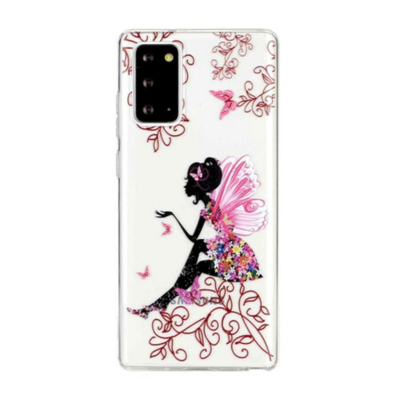 Hoesje voor Samsung Galaxy Note 20 Transparante Bloemenfee