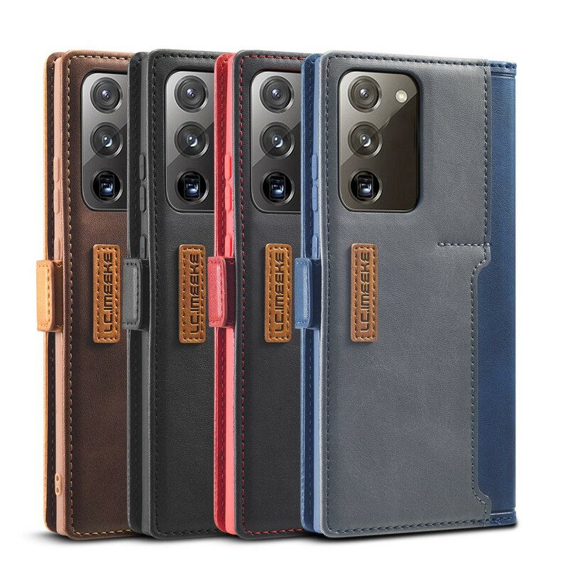 Leren Hoesje voor Samsung Galaxy Note 20 Lc.imeeke Retro Leereffect