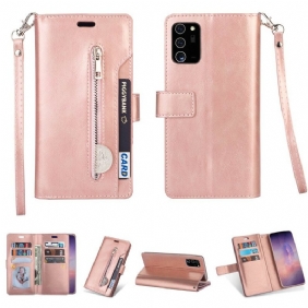 Leren Hoesje voor Samsung Galaxy Note 20 Portemonnee Met Lanyard