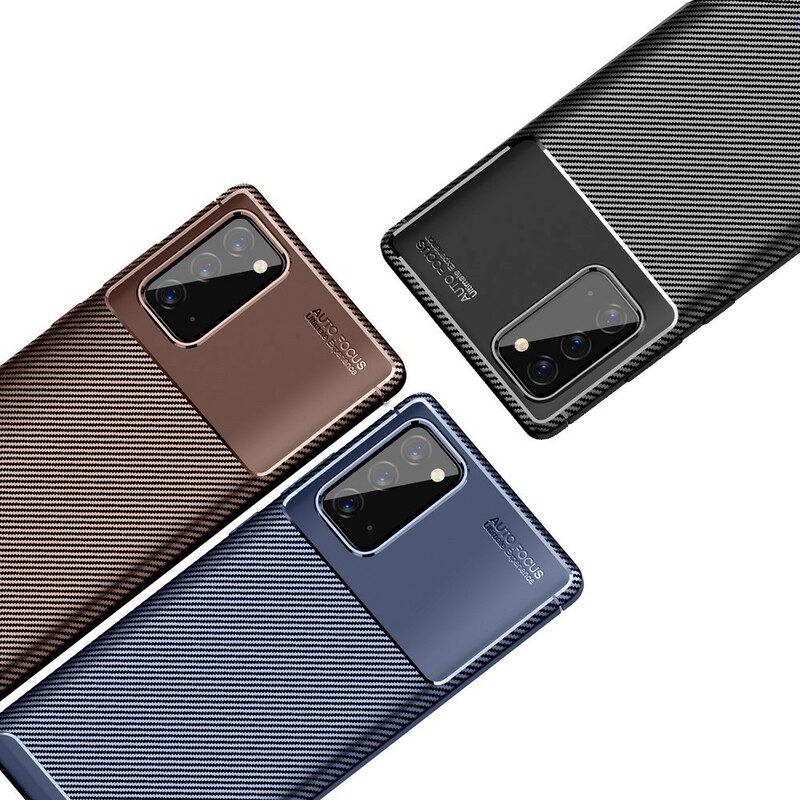 Telefoonhoesje voor Samsung Galaxy Note 20 Flexibele Koolstofvezeltextuur