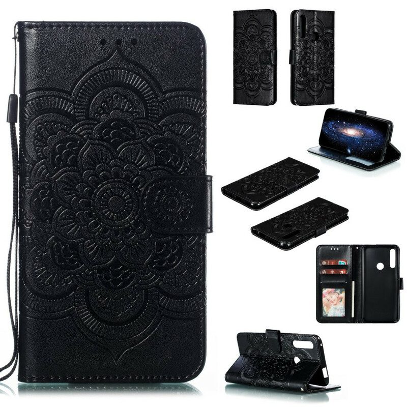 Flip Case voor Huawei P Smart Z Met Ketting Mandala Met Volledige Riem