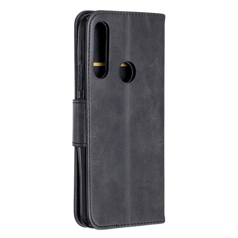 Flip Case voor Huawei P Smart Z Met Ketting Premium Leren Band