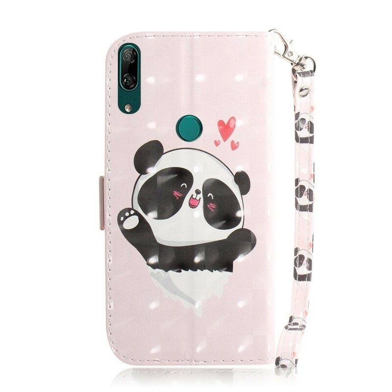 Folio-hoesje voor Huawei P Smart Z Met Ketting Panda Love Met Sleutelkoord