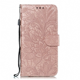 Folio-hoesje voor Huawei P Smart Z Met Ketting Riem Tribal Bloemen