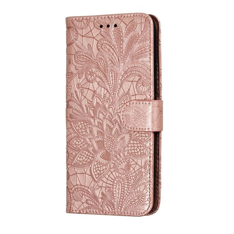 Folio-hoesje voor Huawei P Smart Z Met Ketting Riem Tribal Bloemen