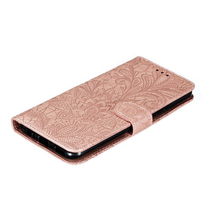 Folio-hoesje voor Huawei P Smart Z Met Ketting Riem Tribal Bloemen