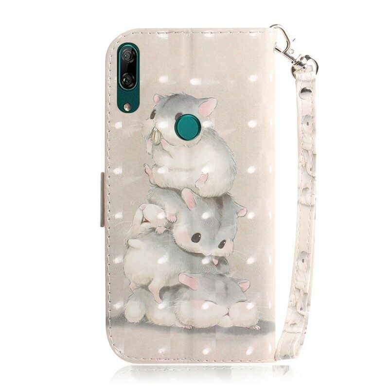 Folio-hoesje voor Huawei P Smart Z Met Ketting String Hamsters