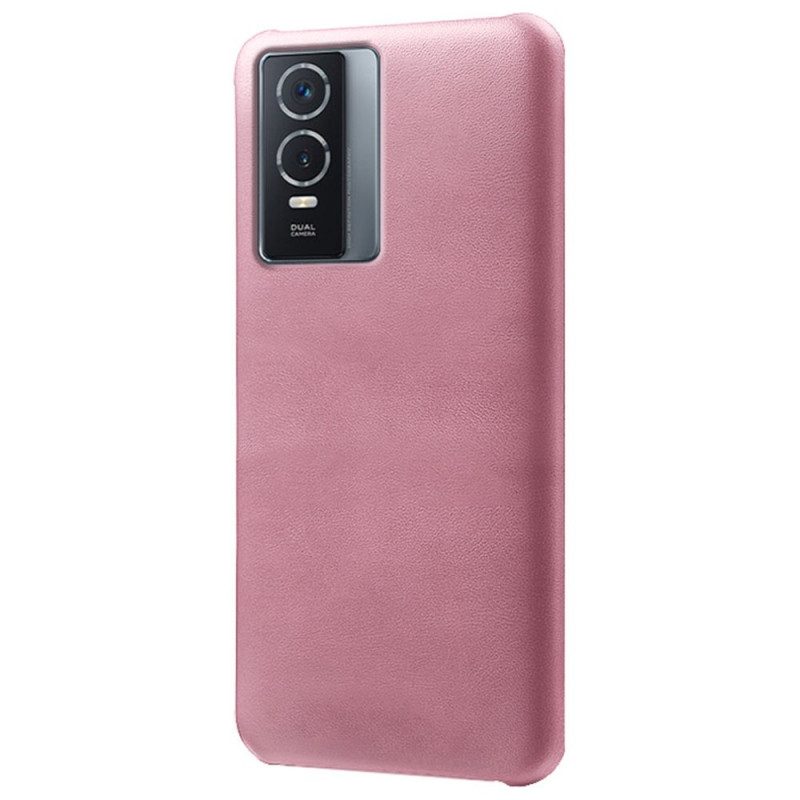 Hoesje voor Vivo Y76 5G Litchi Performance Leereffect