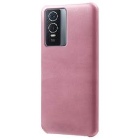 Hoesje voor Vivo Y76 5G Litchi Performance Leereffect