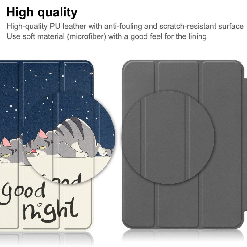 Bescherming Hoesje voor iPad 10.9" (2022) Good Night-stylushouder