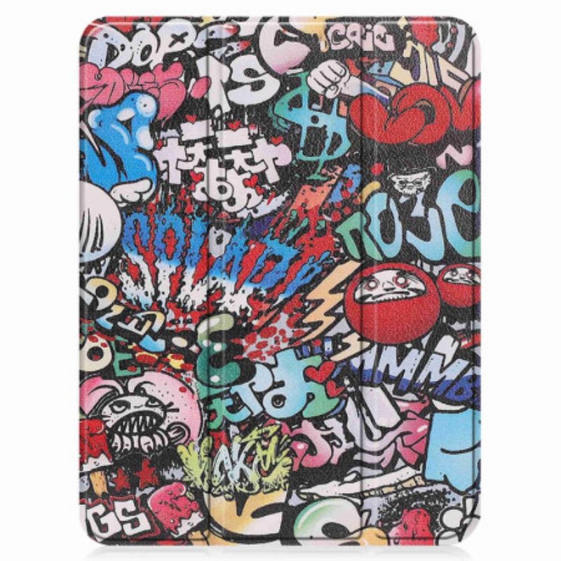 Bescherming Hoesje voor iPad 10.9" (2022) Graffiti Pennenhouder