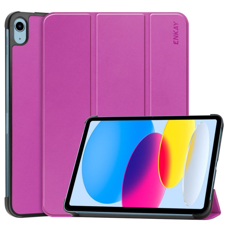 Bescherming Hoesje voor iPad 10.9" (2022) Kunstleer Enkay