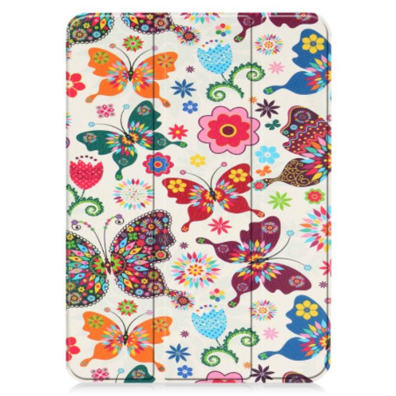 Bescherming Hoesje voor iPad 10.9" (2022) Verbeterde Vlinders En Bloemen