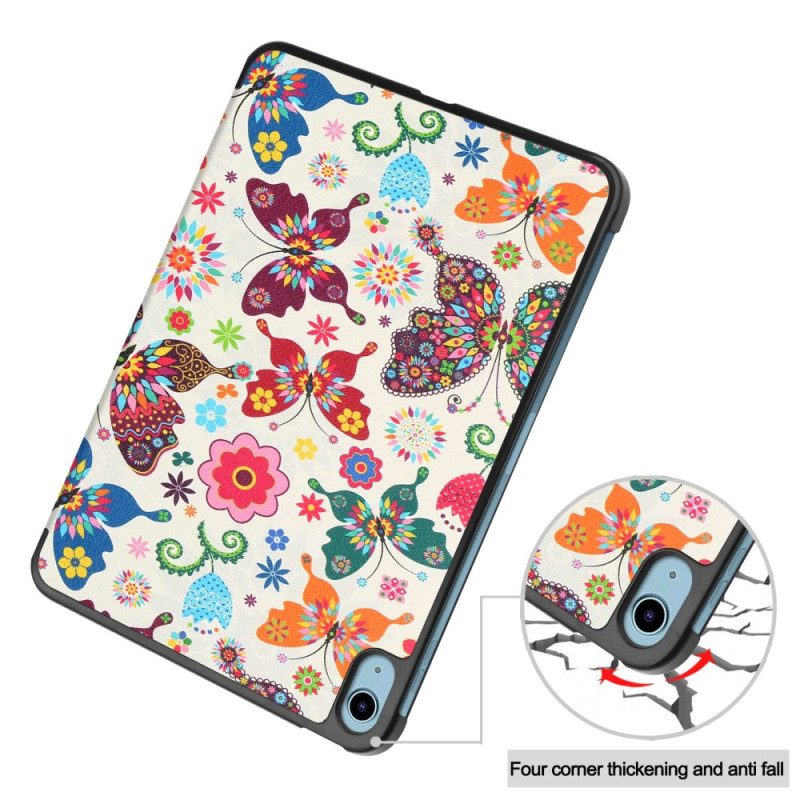 Bescherming Hoesje voor iPad 10.9" (2022) Verbeterde Vlinders En Bloemen