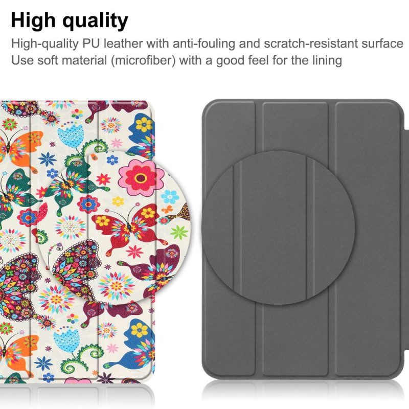 Bescherming Hoesje voor iPad 10.9" (2022) Verbeterde Vlinders En Bloemen