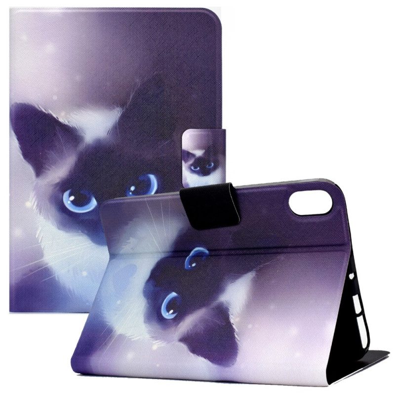 Flip Case voor iPad 10.9" (2022) Blauwogige Kat