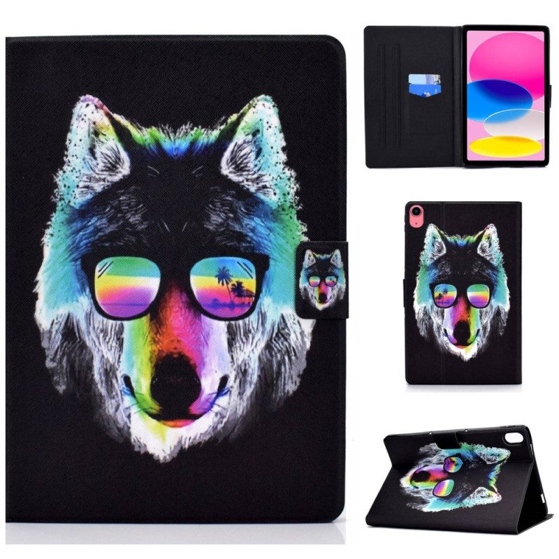 Flip Case voor iPad 10.9" (2022) Gebrilde Wolf