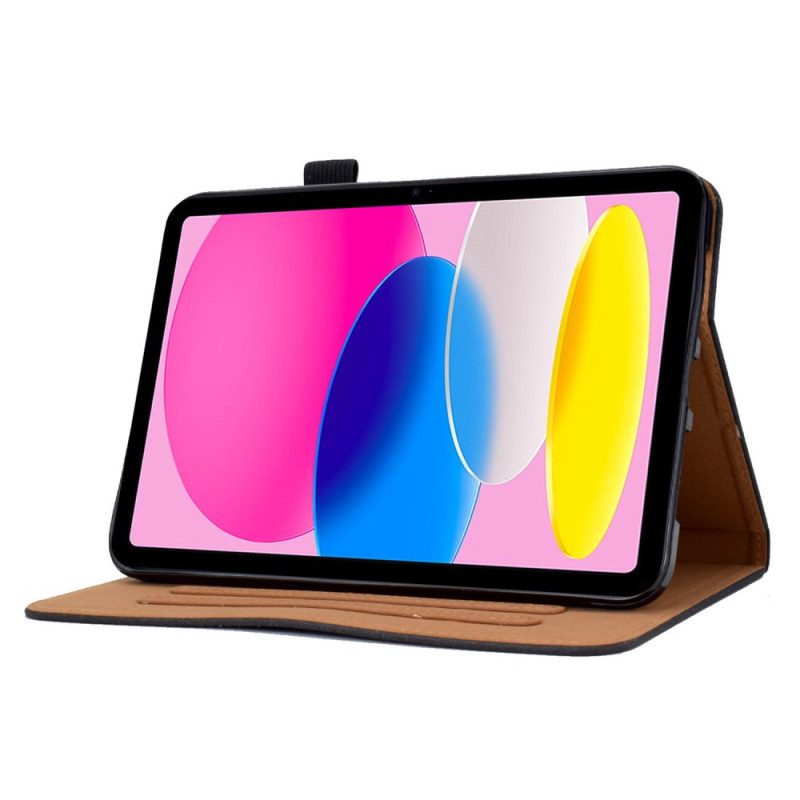 Flip Case voor iPad 10.9" (2022) Kunstleer Effen