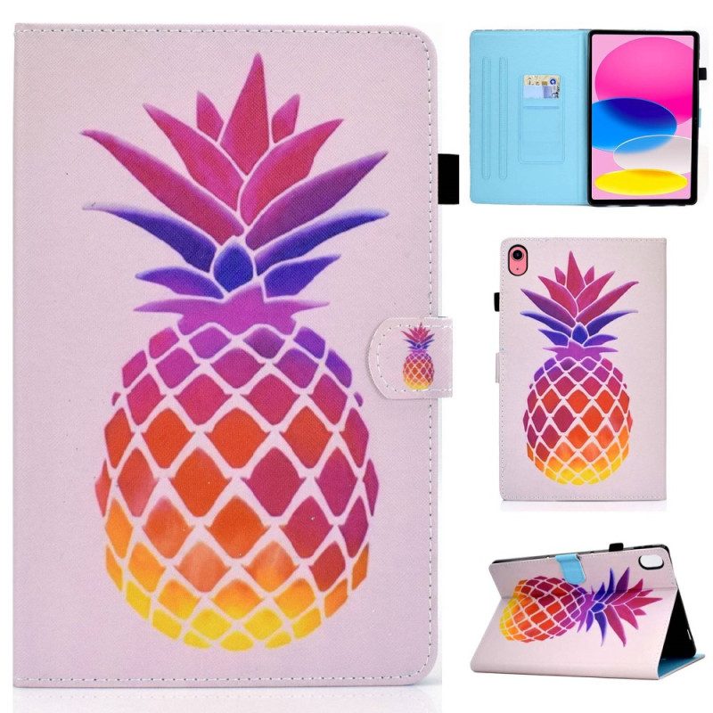 Folio-hoesje voor iPad 10.9" (2022) Kleurrijke Ananas