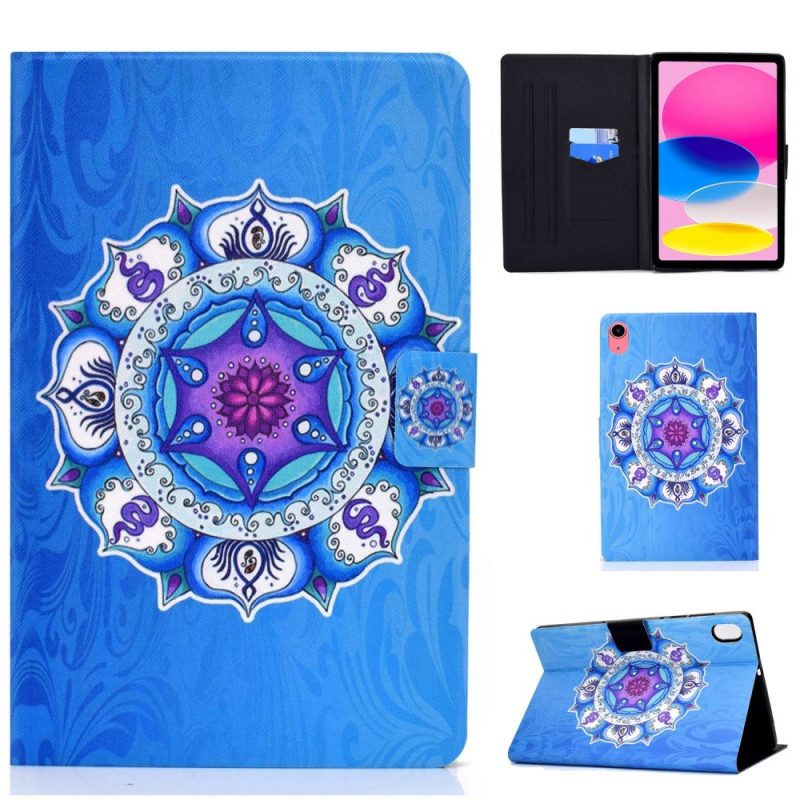 Folio-hoesje voor iPad 10.9" (2022) Mandala Op Blauwe Achtergrond