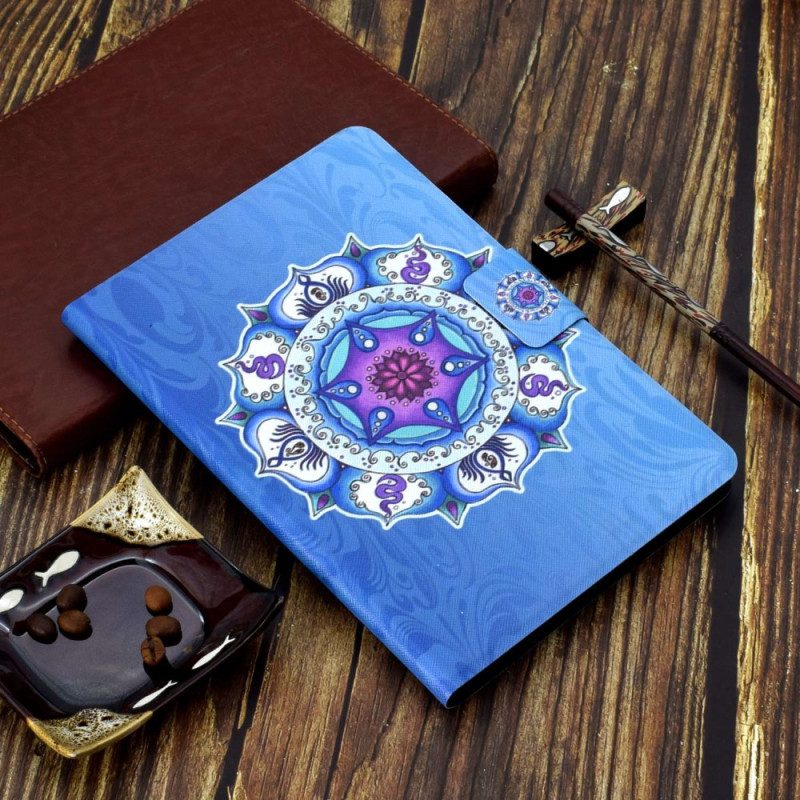 Folio-hoesje voor iPad 10.9" (2022) Mandala Op Blauwe Achtergrond