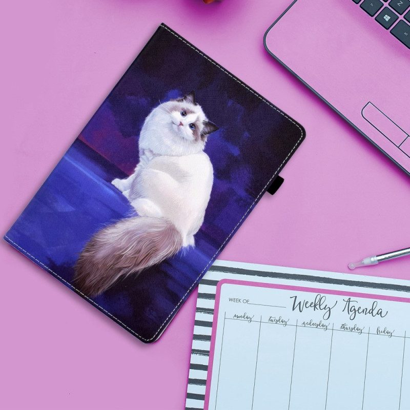 Folio-hoesje voor iPad 10.9" (2022) Witte Kat