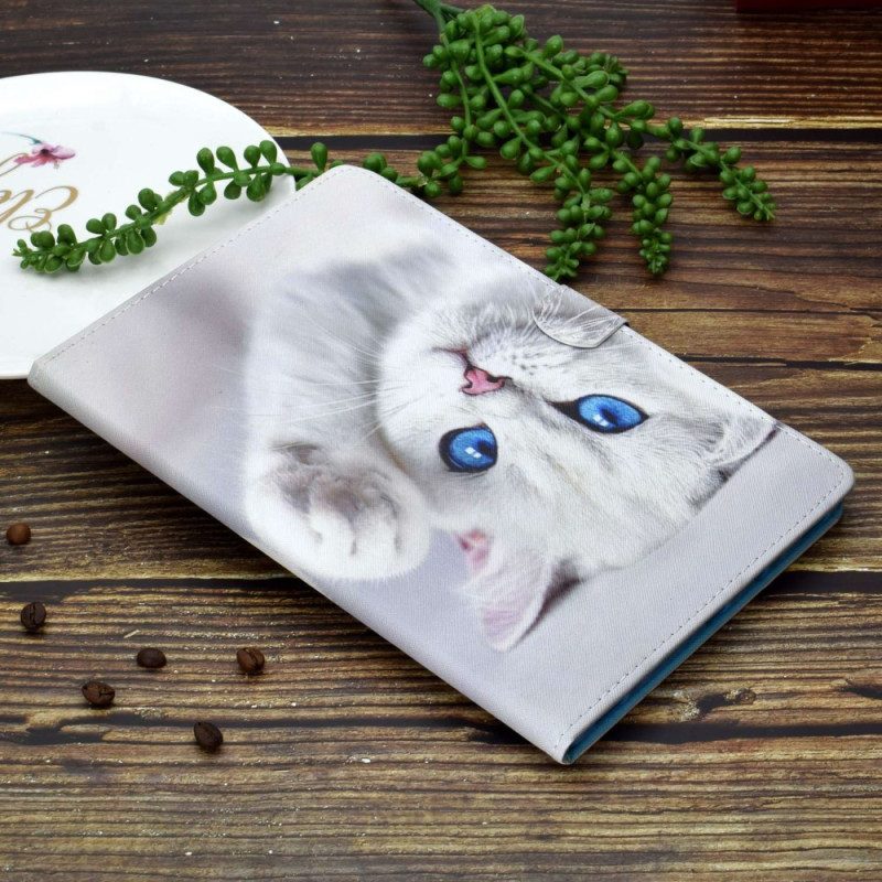 Folio-hoesje voor iPad 10.9" (2022) Witte Kat Met Blauwe Ogen