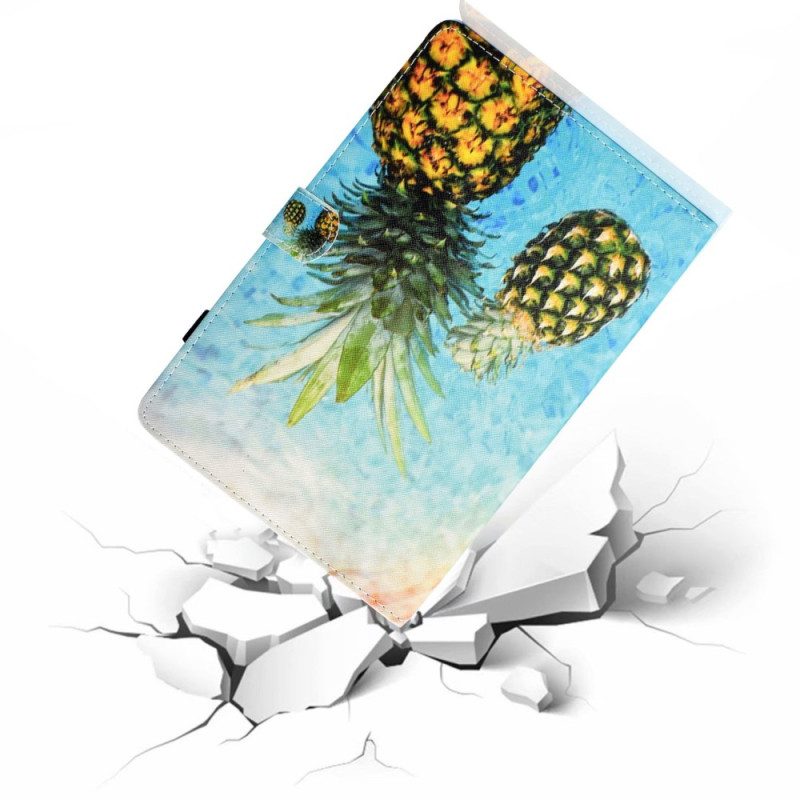 Leren Hoesje voor iPad 10.9" (2022) Ananas Afbeeldingen