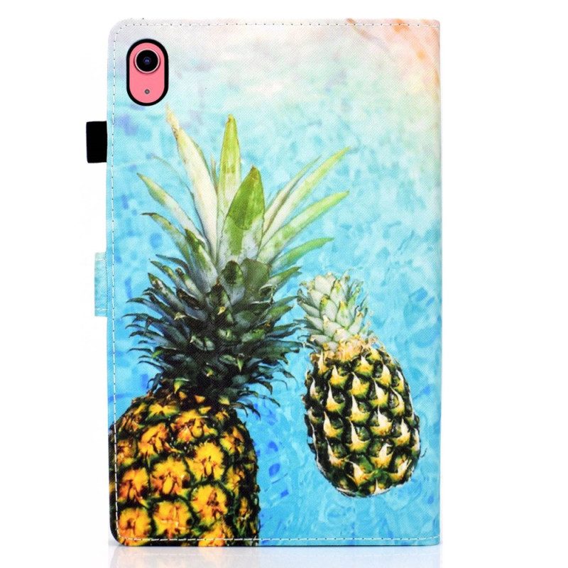 Leren Hoesje voor iPad 10.9" (2022) Ananas Afbeeldingen