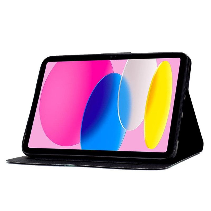 Leren Hoesje voor iPad 10.9" (2022) Grafische Ananas